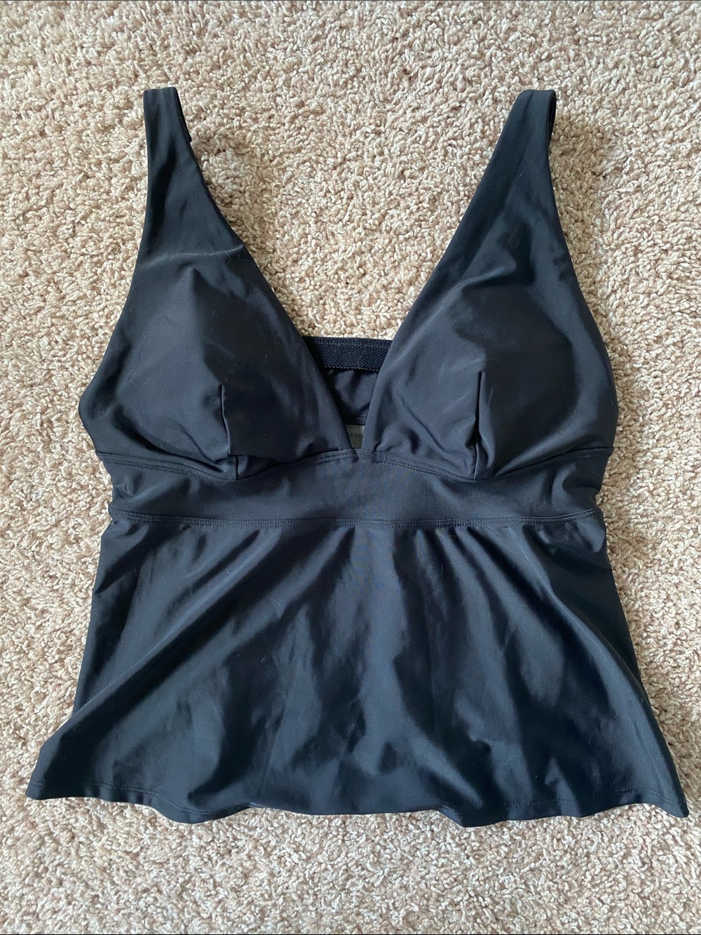 Old Navy Swim Tankini Top, Black V-Neck